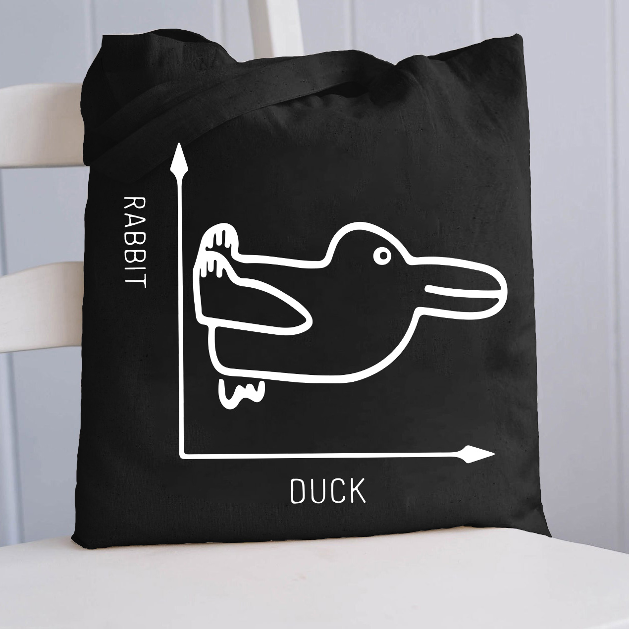 LatestDuck Rabbit Graph Tote Bag for Sale-Teachersgram