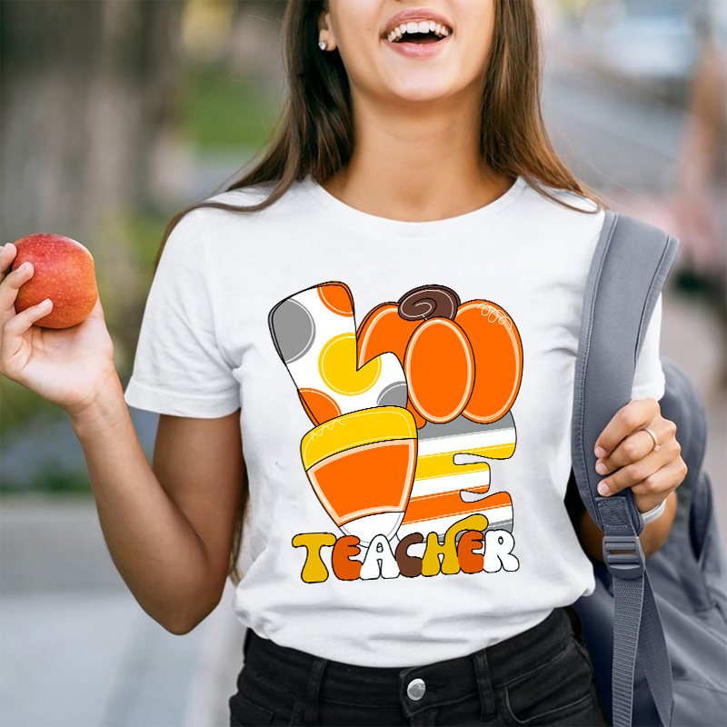 Candy Corn Love Teacher T-Shirt