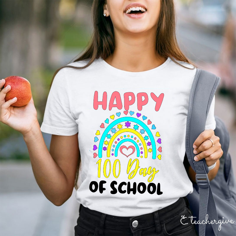 Happy 100 Day Of School Teacher T-Shirt