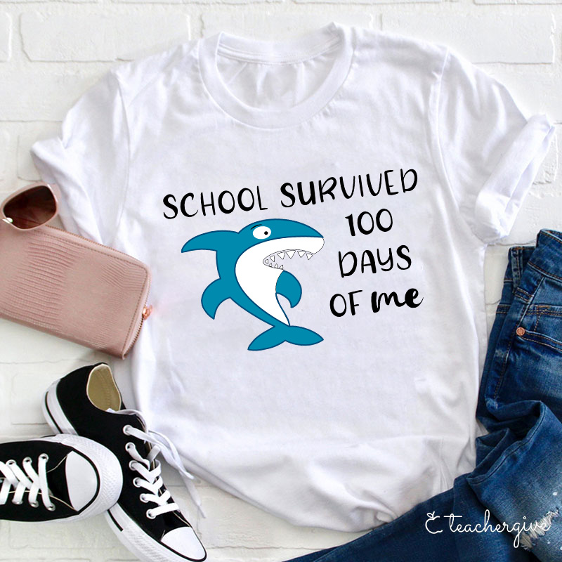 School Survived 100 Days Of Me Teacher T-Shirt
