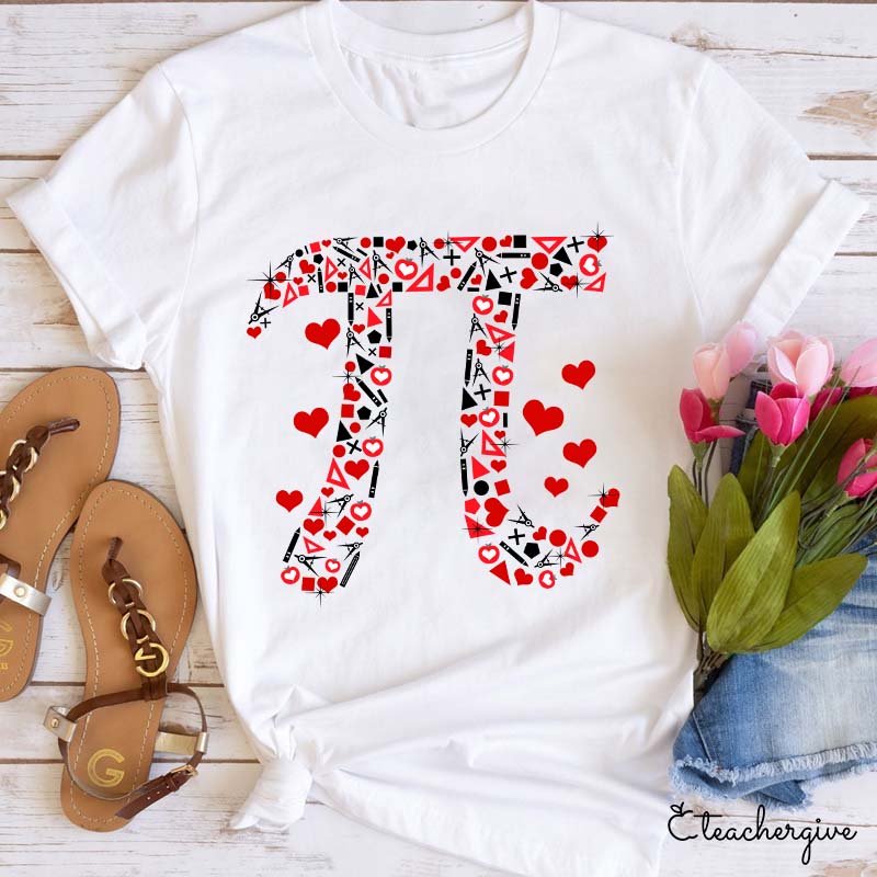 Bright Number Pi Math Teacher T-Shirt