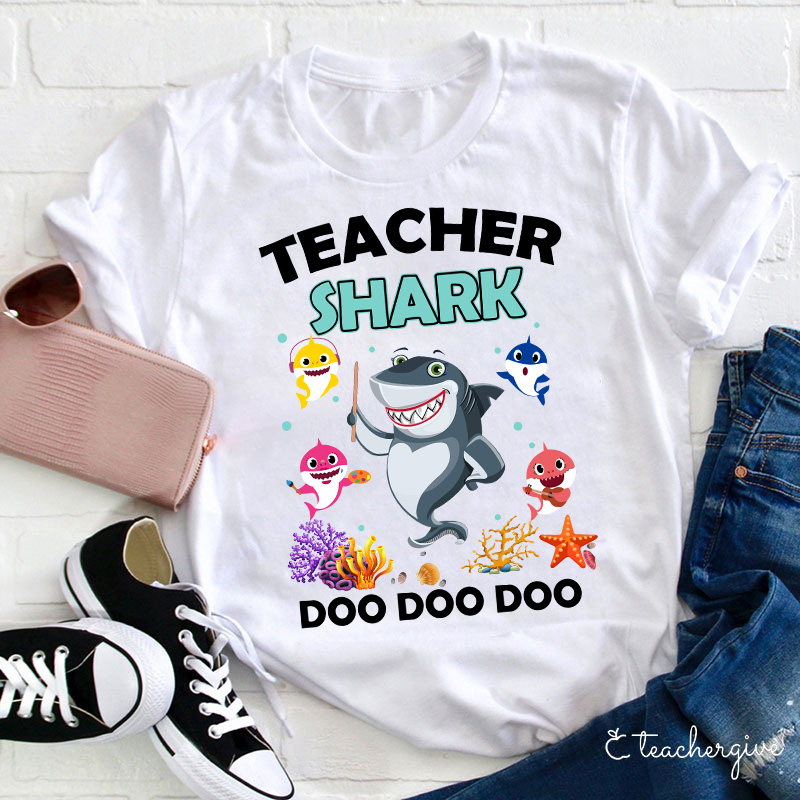 Teacher Shark Doo Doo Doo Teacher T-Shirt