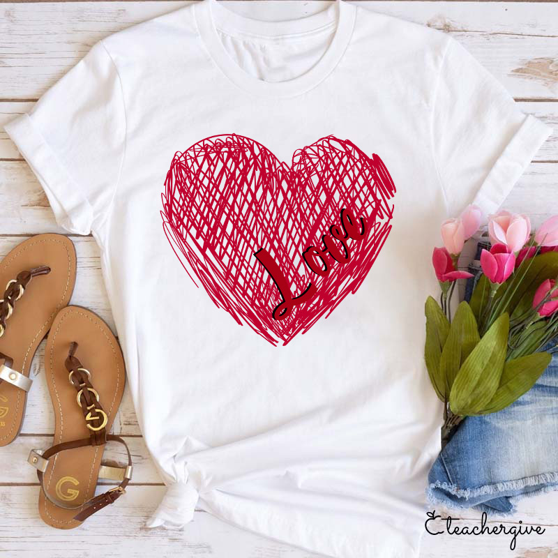 Love Heart Teacher T-Shirt Sale-Teachersgram