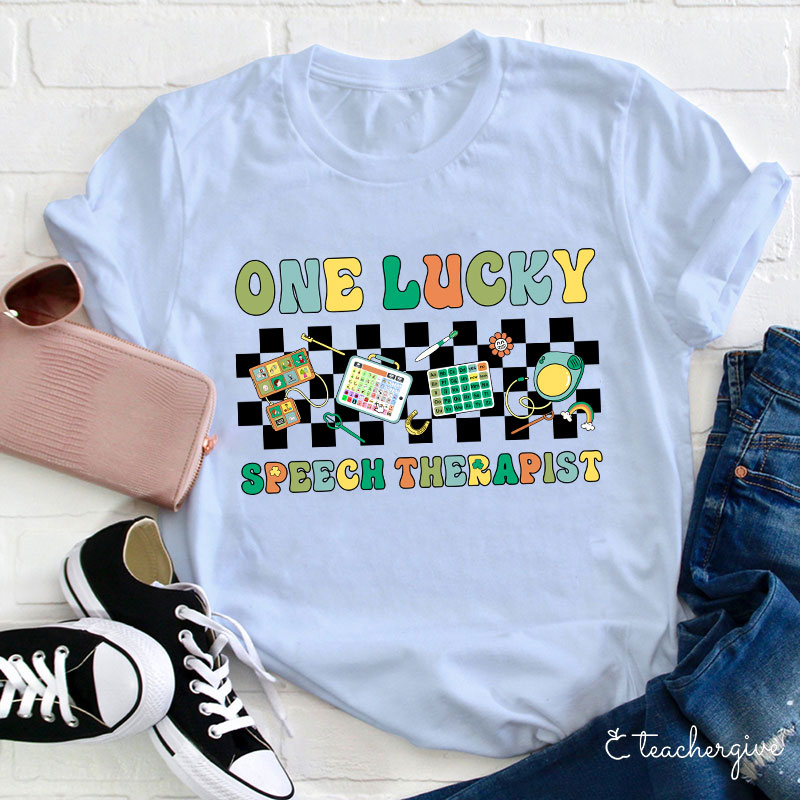 One Lucky Speech Therapist Teacher T-Shirt
