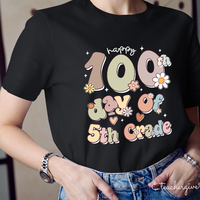 Personalized Happy 100 Days Teacher T-Shirt
