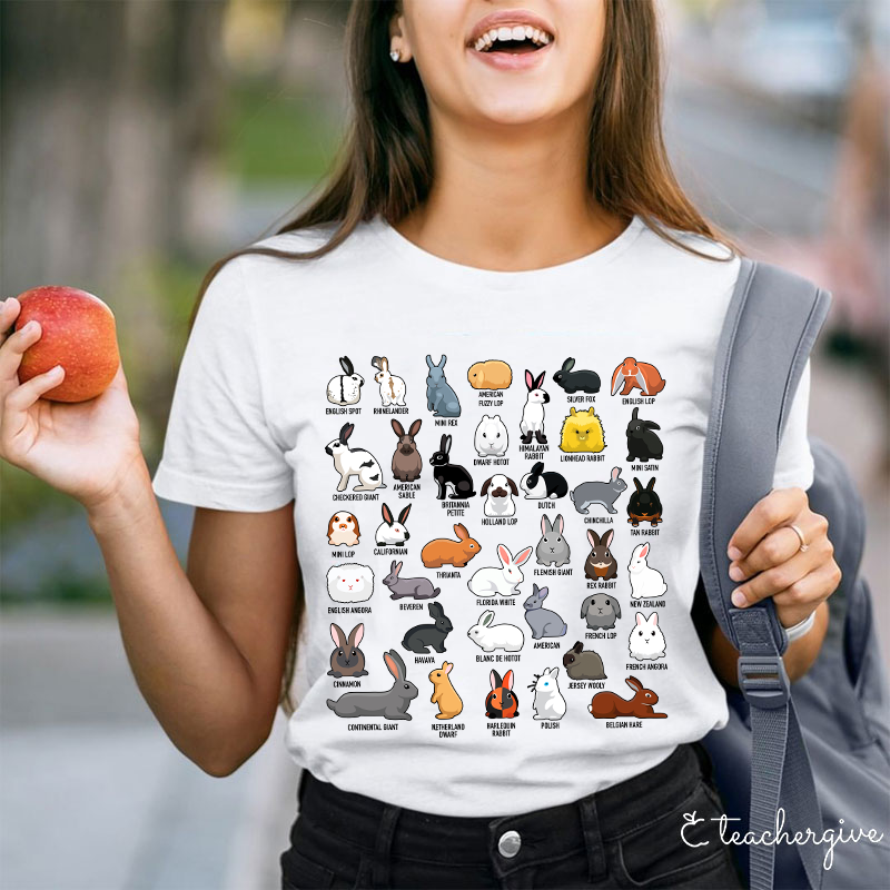 Learn About Various Rabbits Teacher T-Shirt