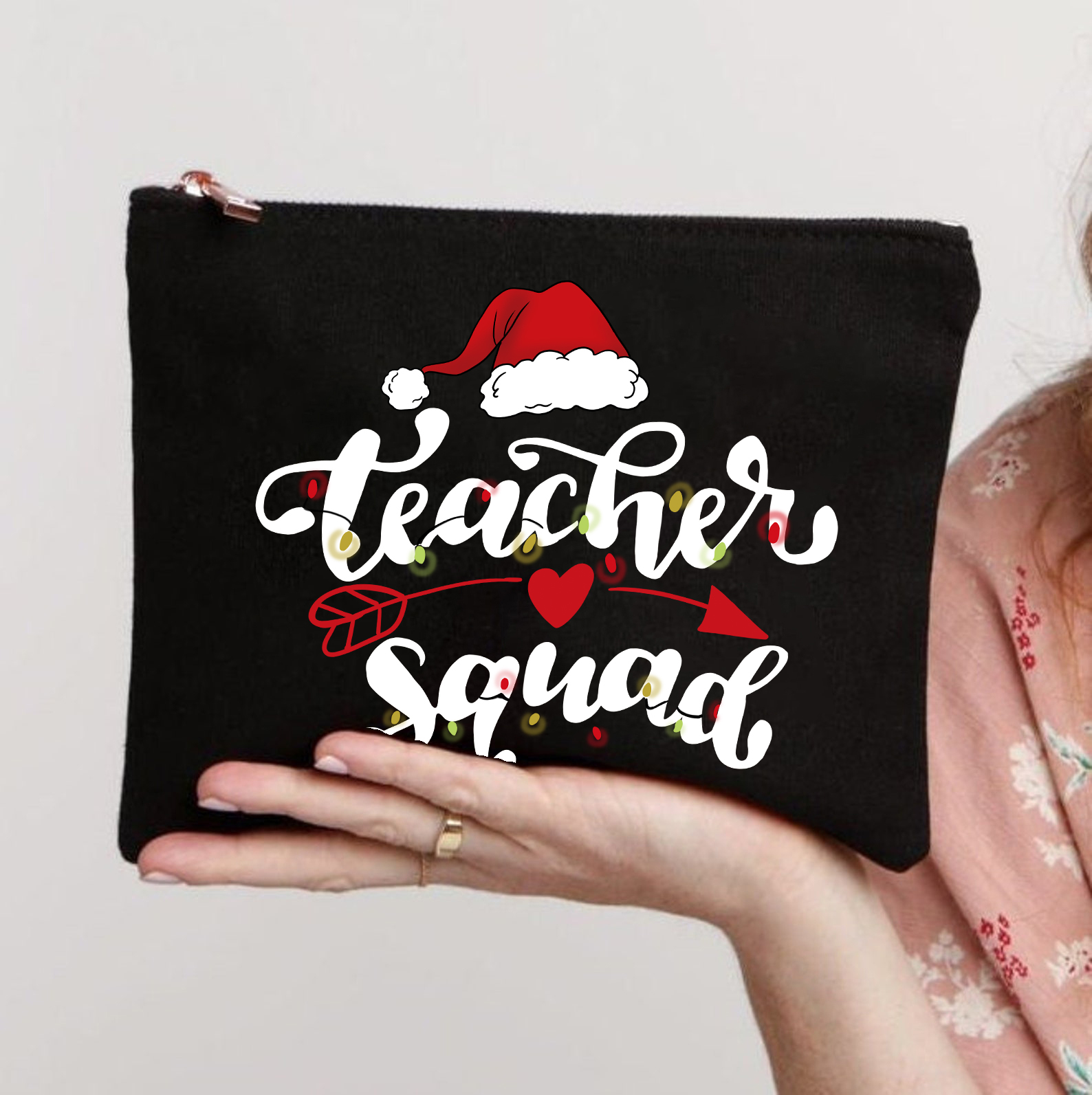 Christmas Teachers Squad Makeup Bag