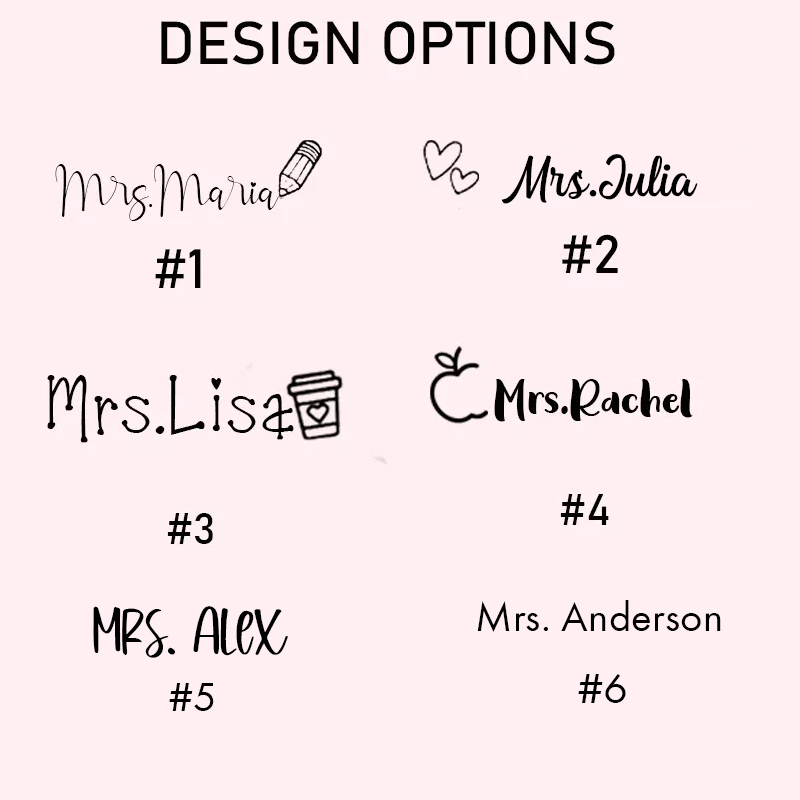 Personalized Teacher Name Leather Backpack (Free Tassel Keychain)