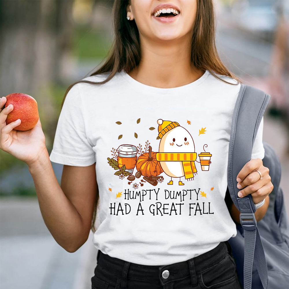 Humpty Dumpty Had A Great Fall Halloween Teacher T-Shirt