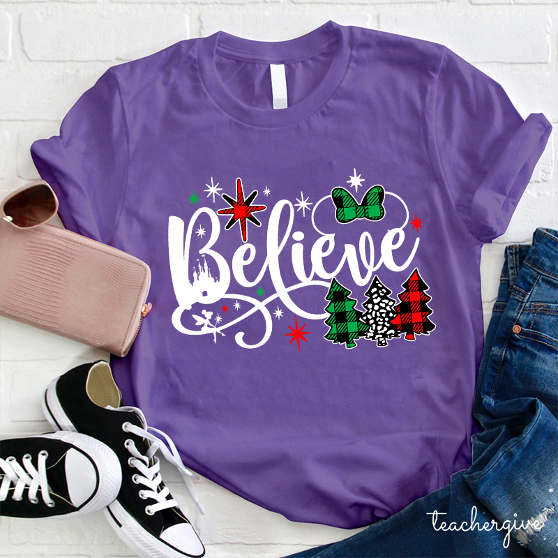 Believe Christmas Teacher T-Shirt