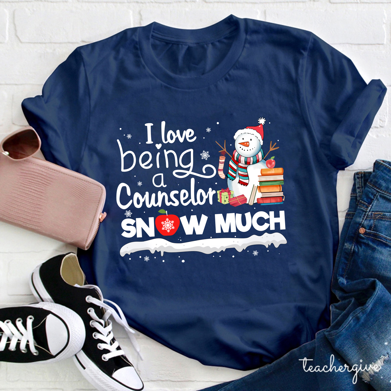 I love Being A Counselor Snow Much Teacher T-Shirt