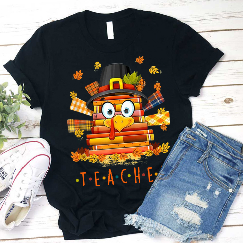 A Book Turkey Gentleman Teacher T-Shirt