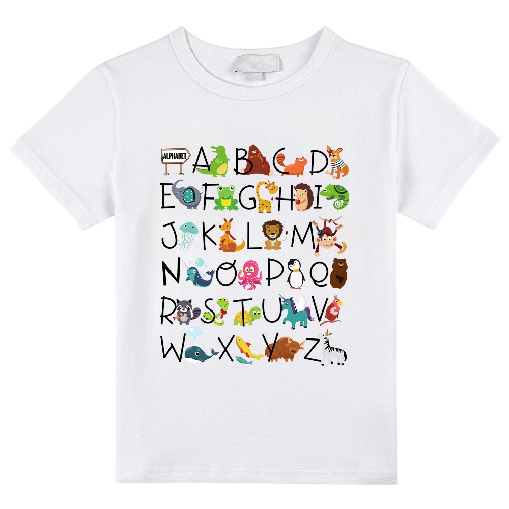 Interesting Animals Letter Kids T-Shirt
