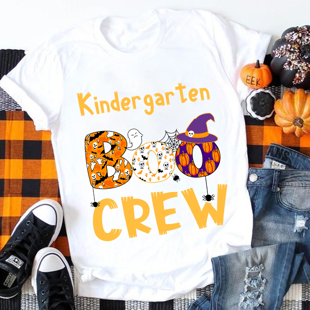 Personalized Kindergarten Boo Crew T-Shirt