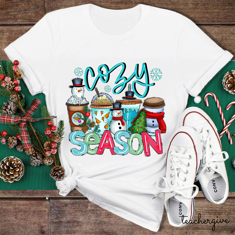 Cozy Season Coffee Day Teacher T-Shirt
