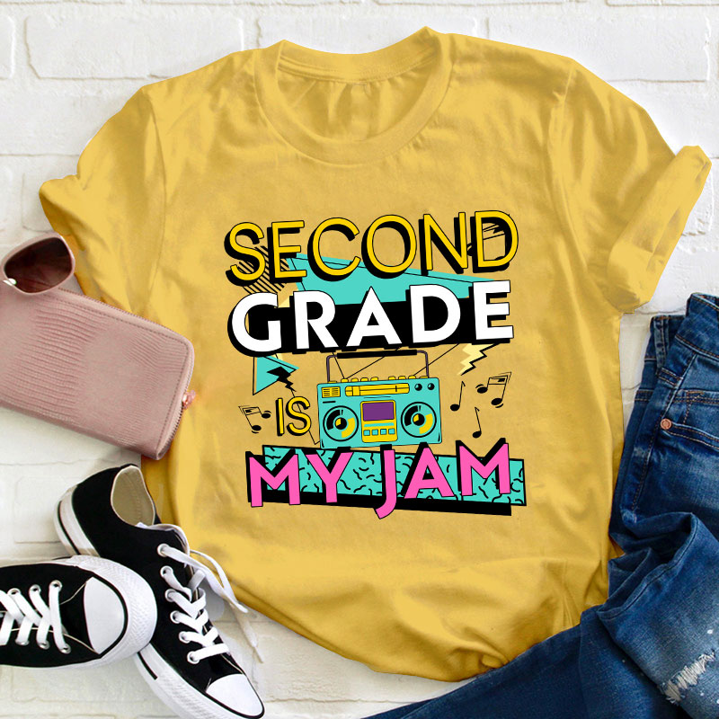 Personalized Grade Is My Jam Teacher T-Shirt