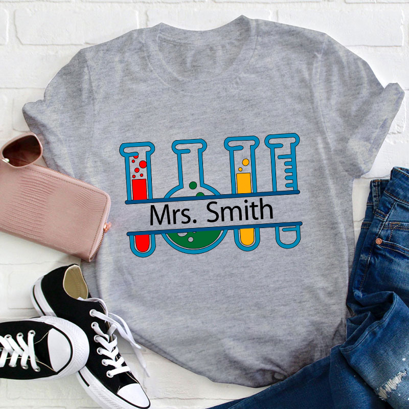 Personalized Name Chemical Teacher T-Shirt