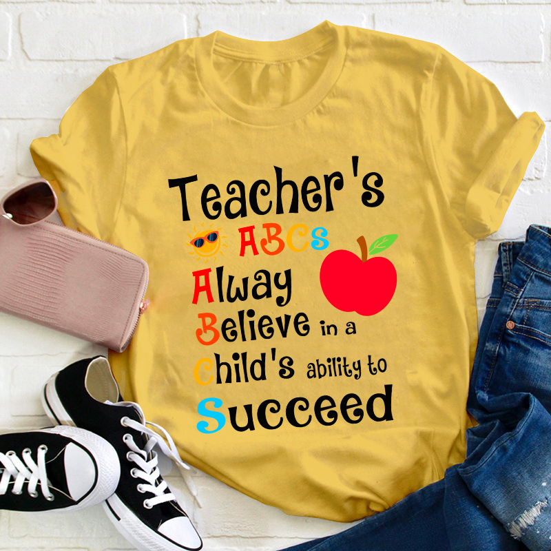 Teacher's ABCs Teacher T-Shirt