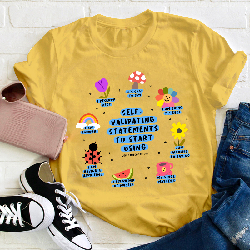 Selfcare Spotlight Teacher T-Shirt