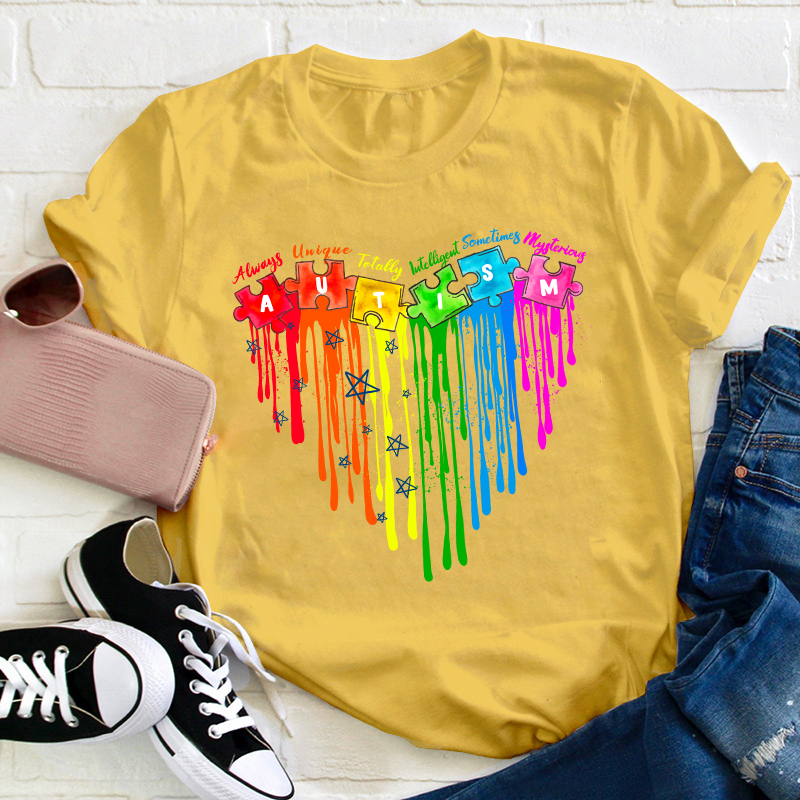 Autism Heart Teacher T-Shirt