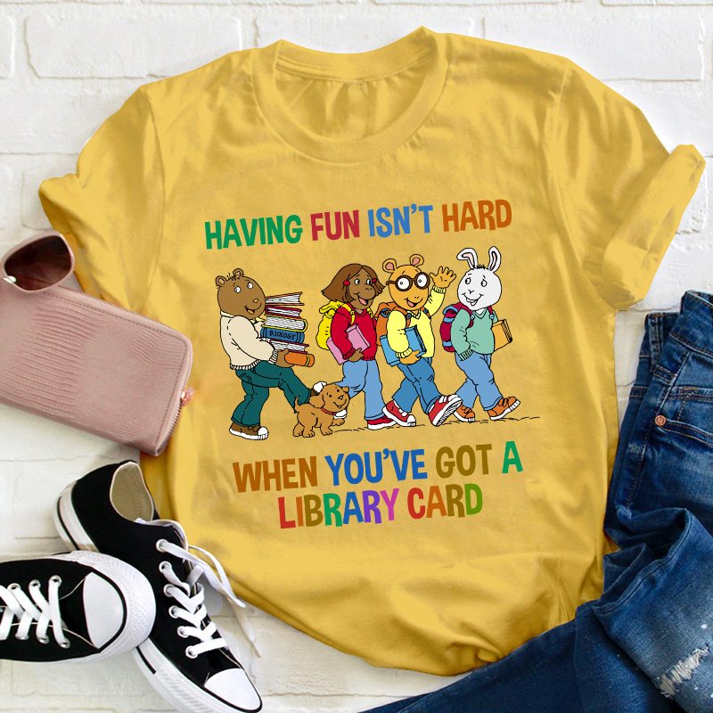 Fun Library Card T-Shirt Fun Library Card T-Shirt