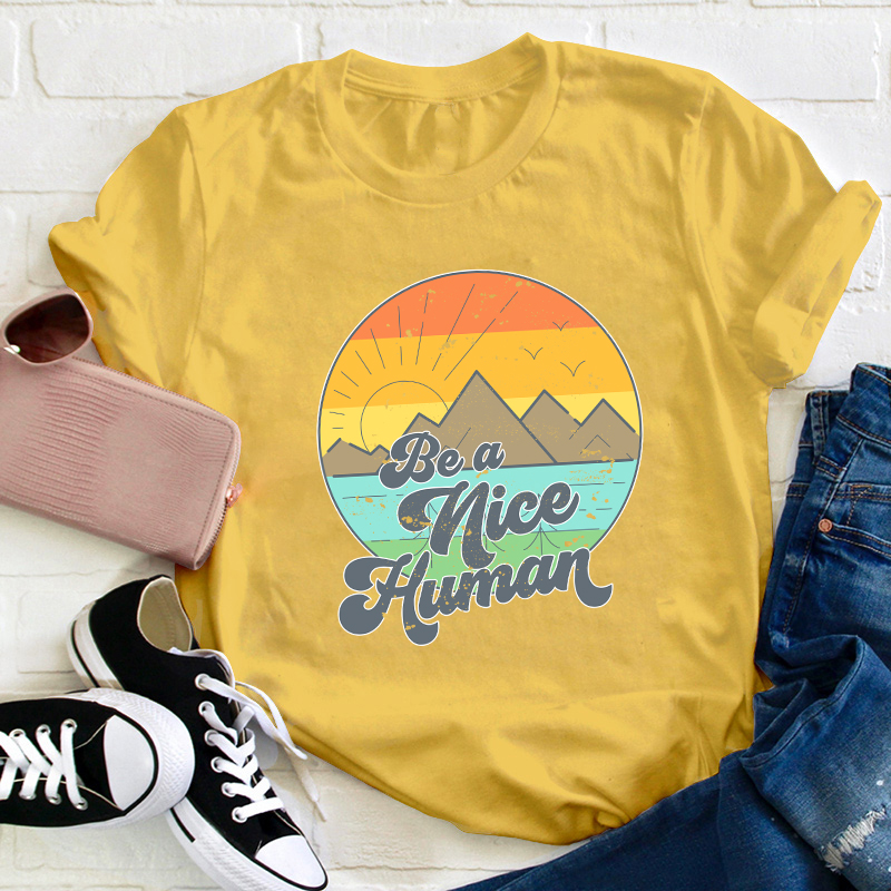 Be A Nice Human Teacher T-Shirt
