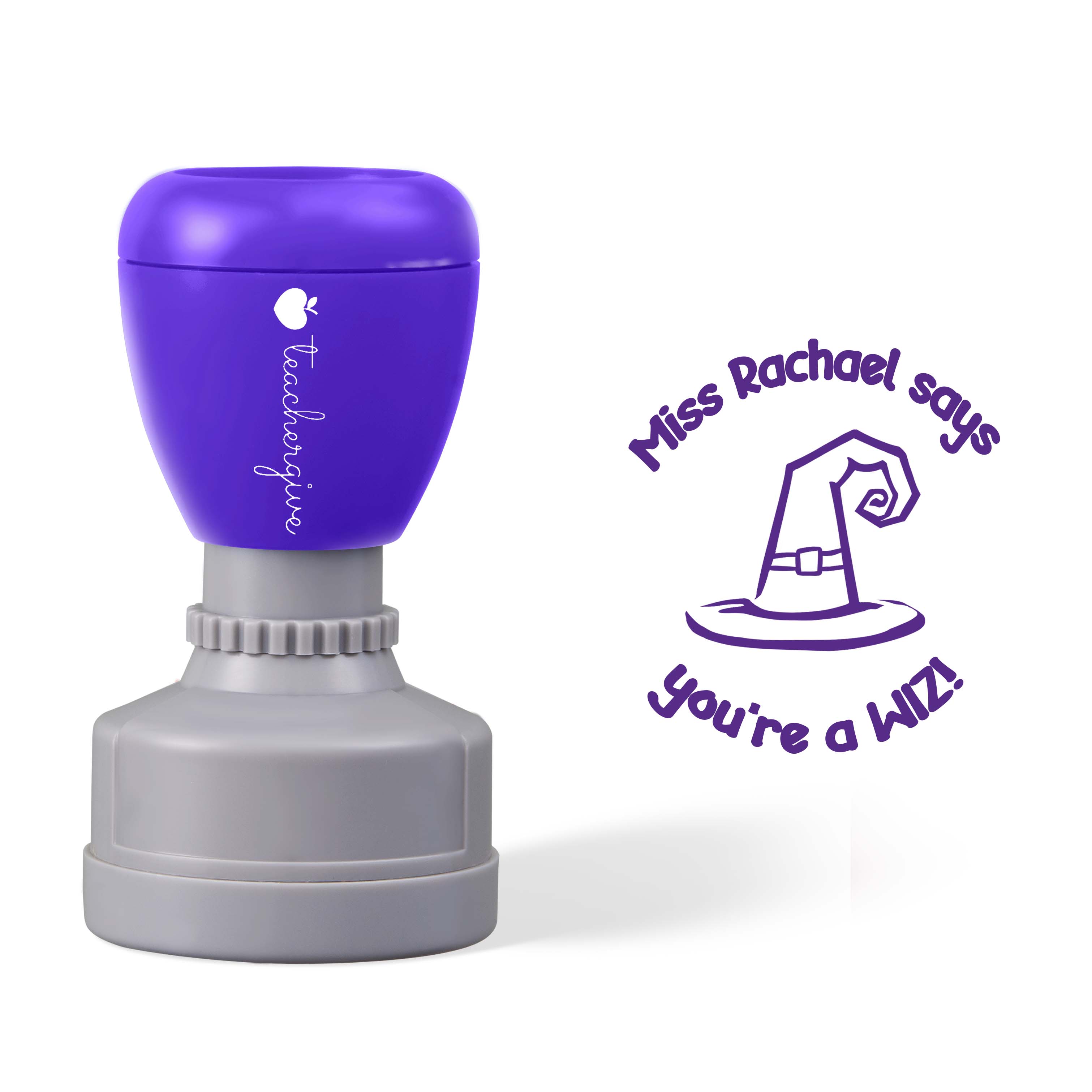 Personalized You're A Wiz Teacher Stamp