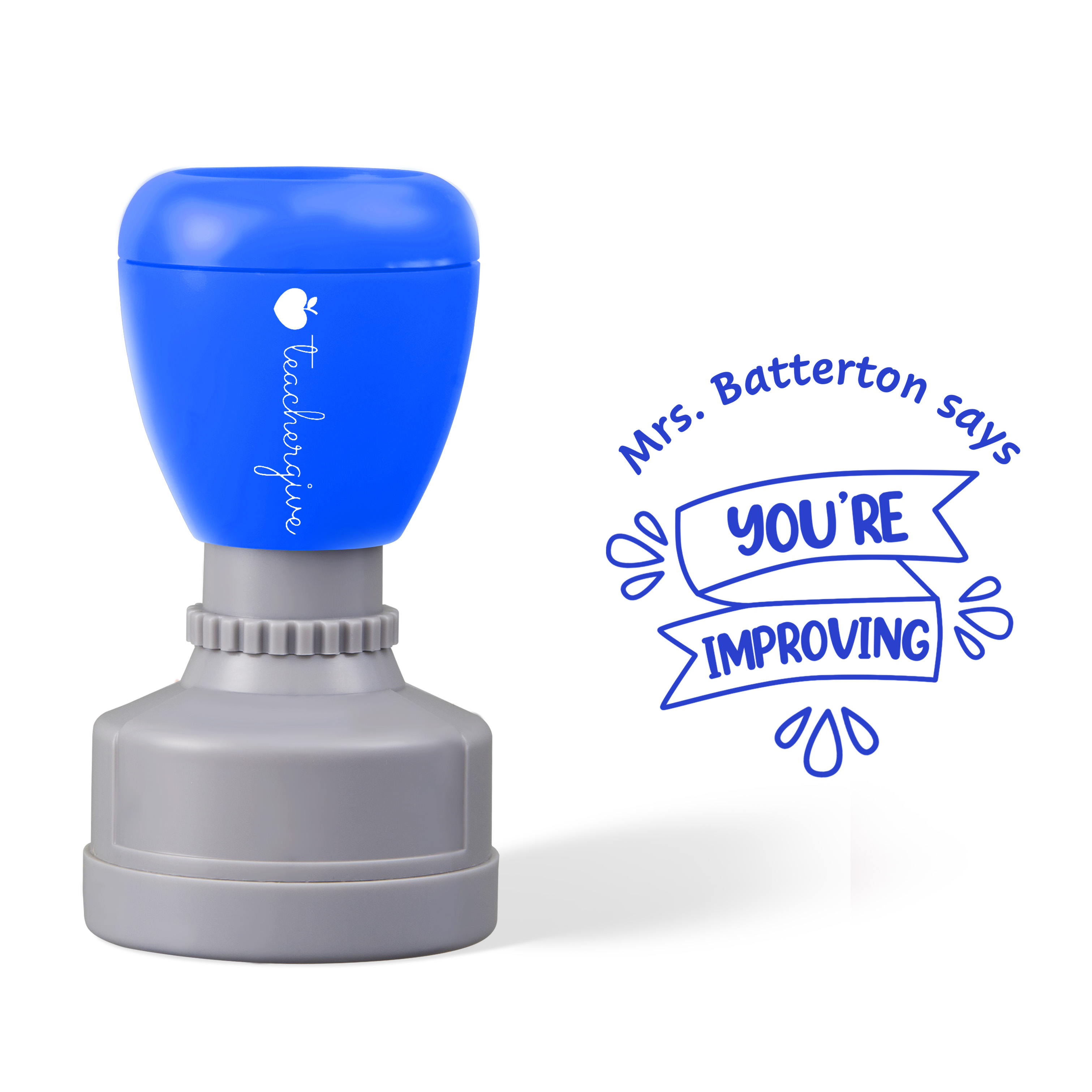 Personalized You're Improving Teacher Stamp