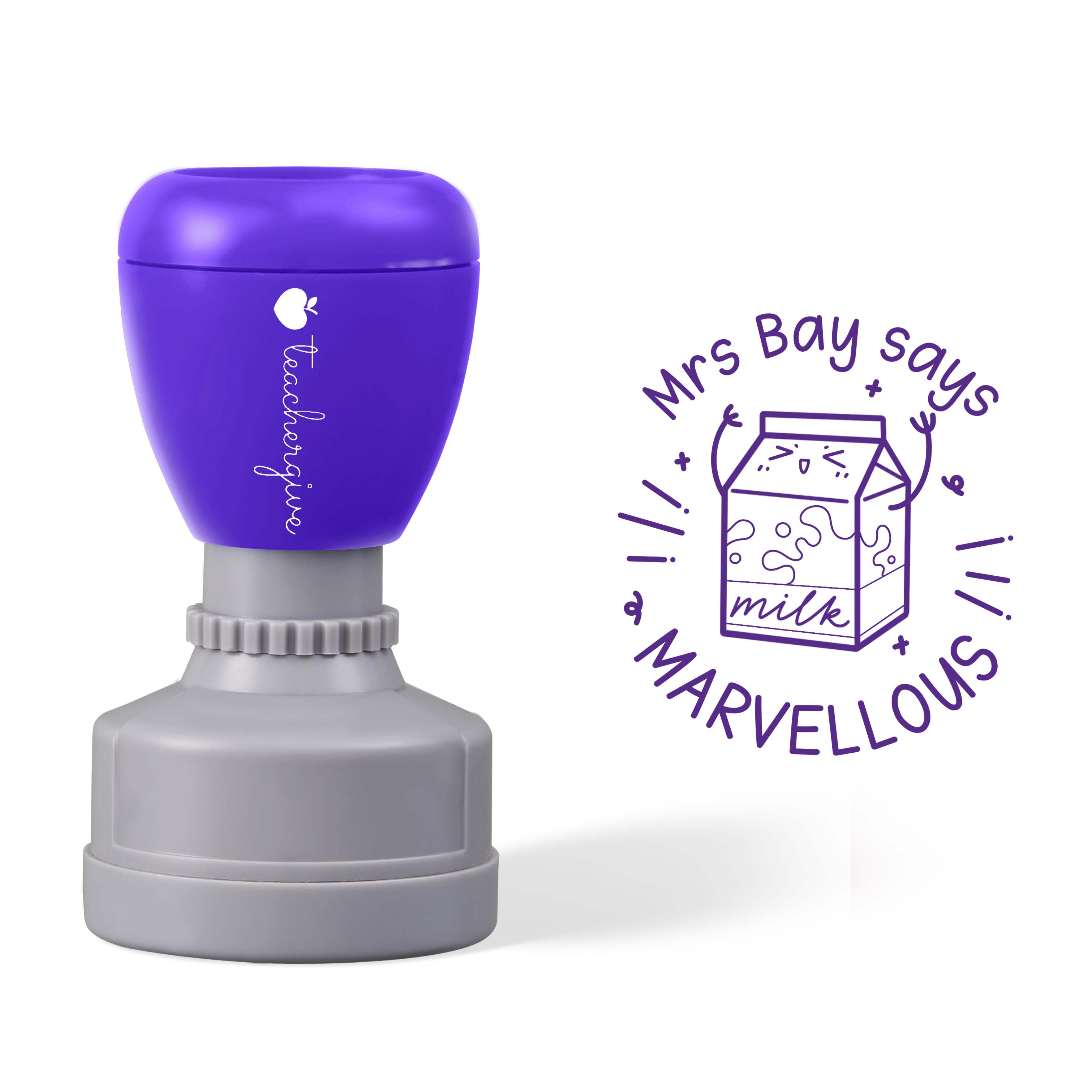 Personalized  Teacher Says MARVELLOUS  Stamp
