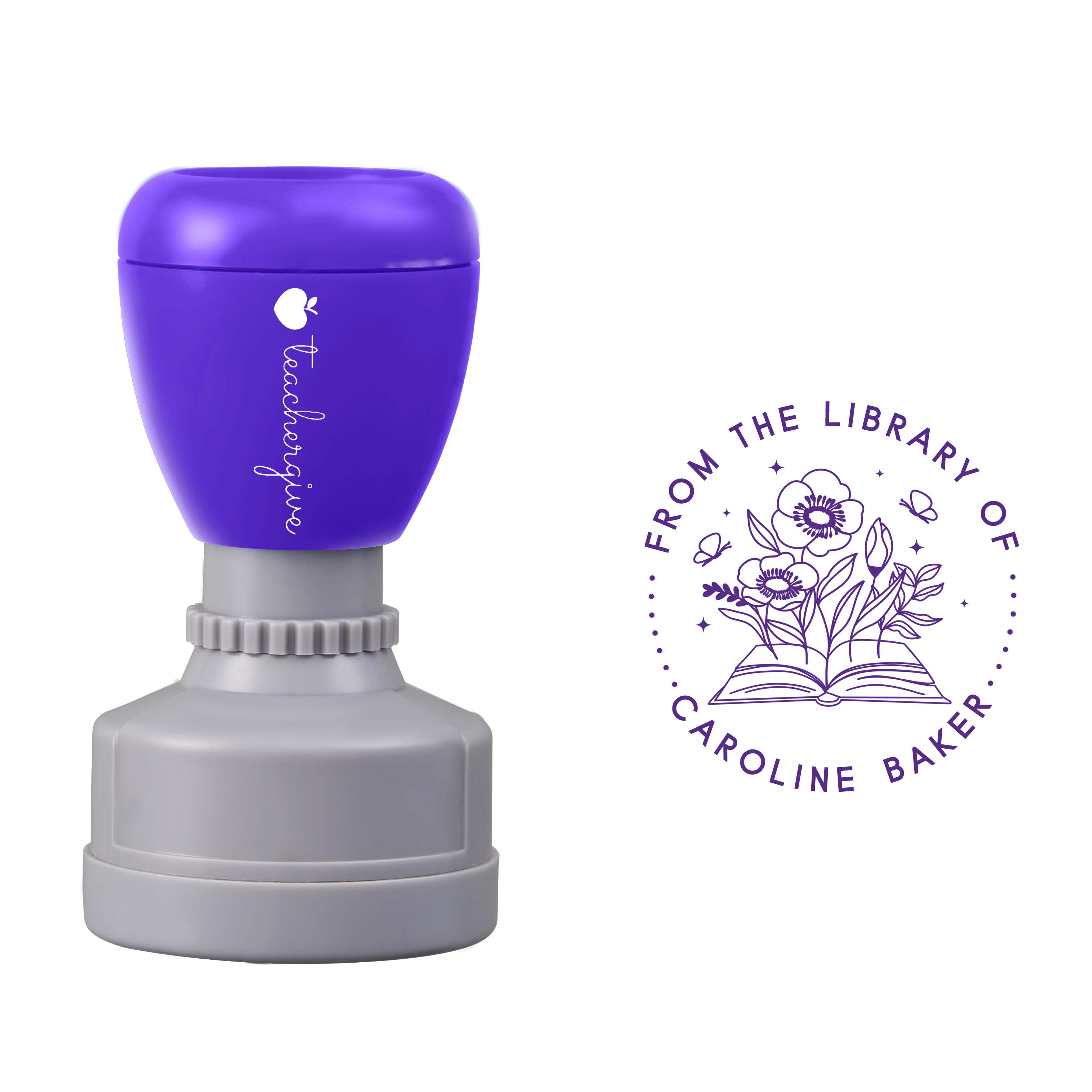 Personalized From The Library Of Teacher Stamp