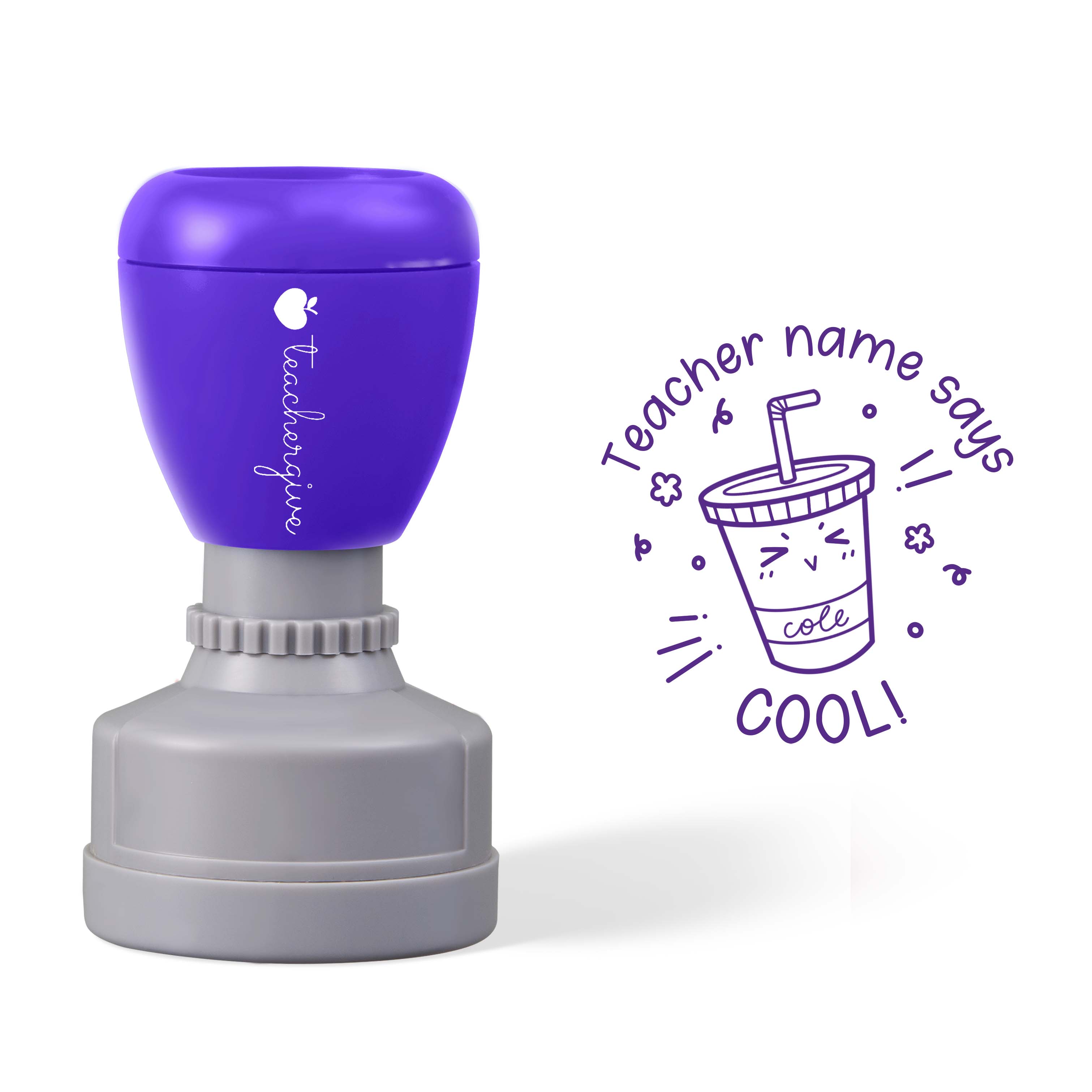 Personalized  Teacher Says COOL Stamp Sale-Teachersgram