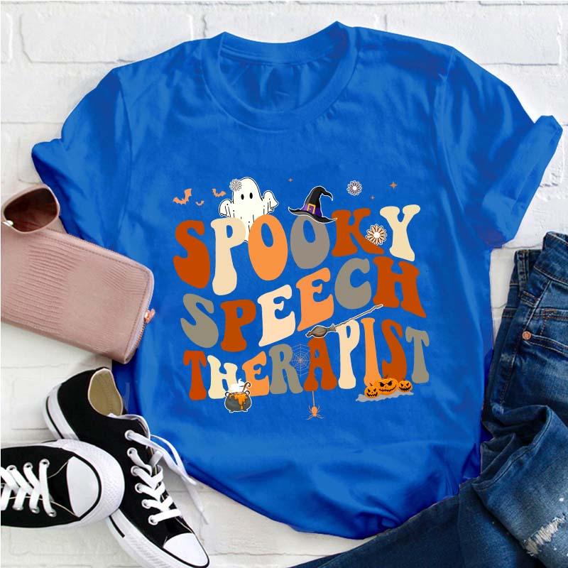 Spooky Speech Therapist Teacher T-Shirt