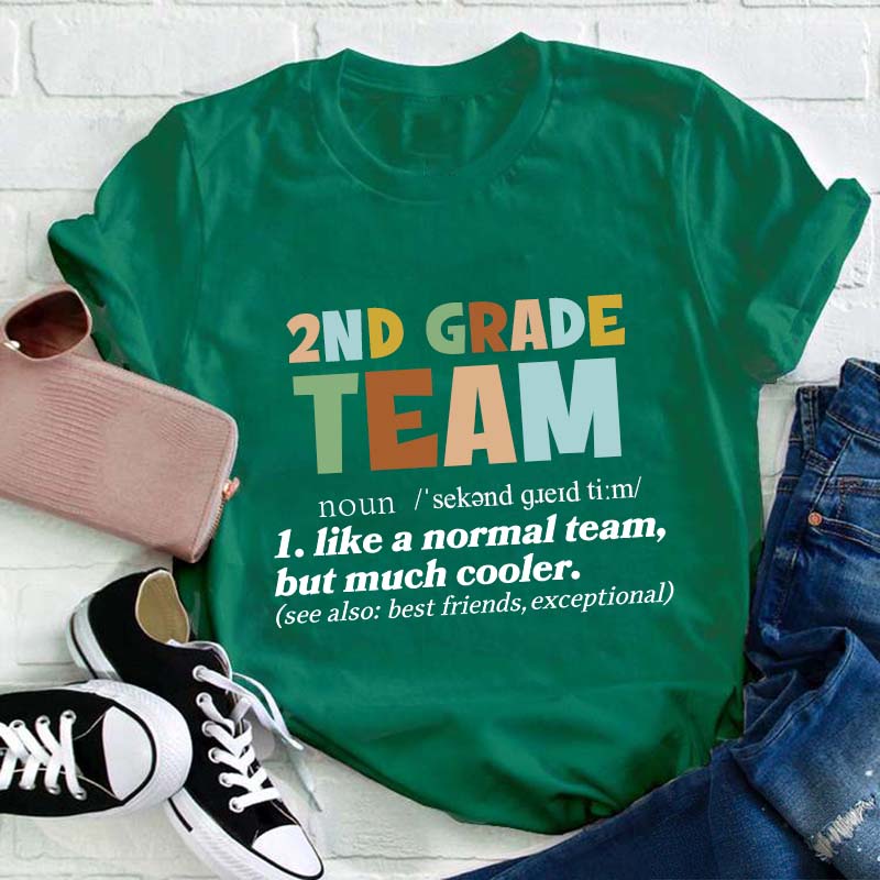 Personalized Grade Team Definition Teacher T-Shirt