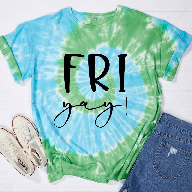 Fri Teacher Tie-dye T-Shirt