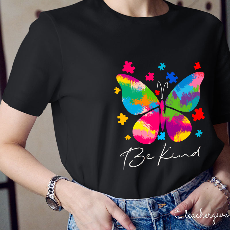 Be Kind Butterfly Teacehr T-Shirt