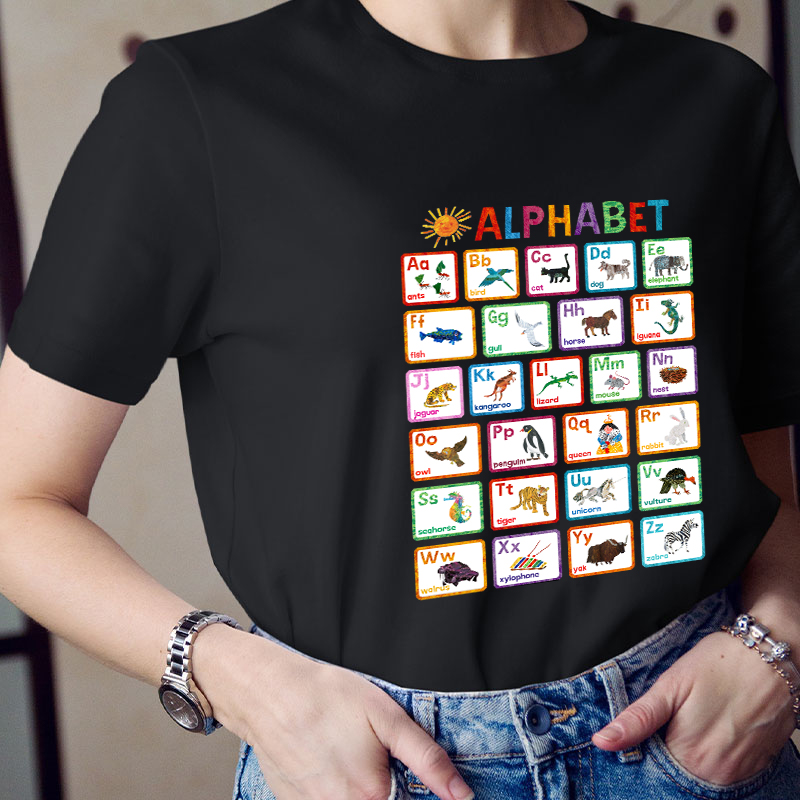 Animals Alphabet Teacher T-Shirt