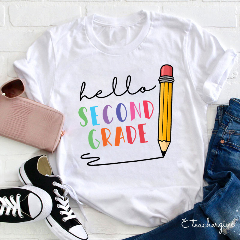 Personalized Hello Kindergarten Big Pencil T-Shirt