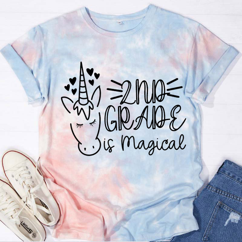 Personalized Grade Is Magical Teacher Tie-dye T-Shirt