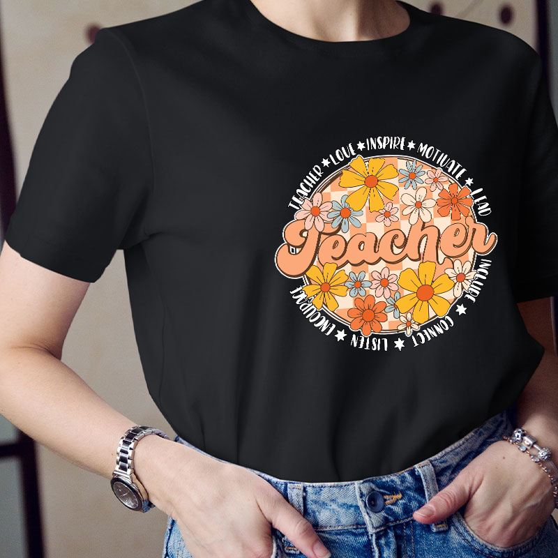Flowers Teacher T-Shirt