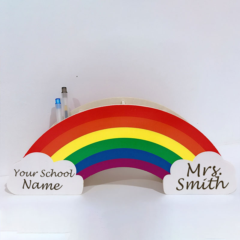 Personalized Name Rainbow Desk Pencil Holder