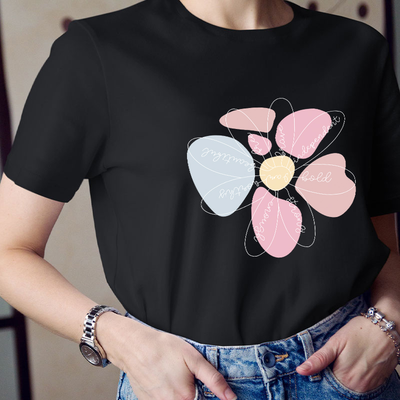 Flower I Am Teacher T-Shirt
