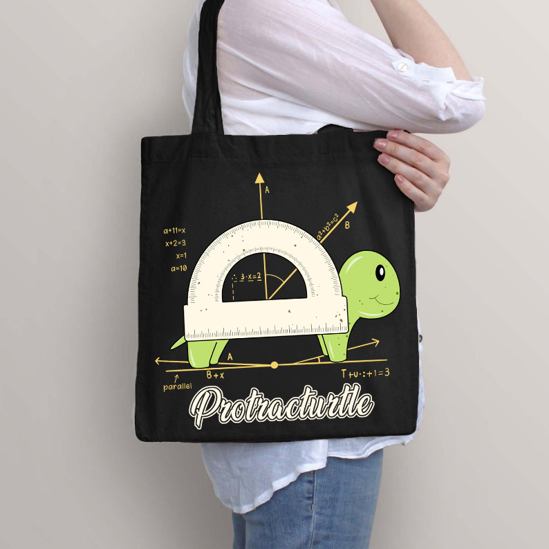 Math Protractor Turtle Tote Bag