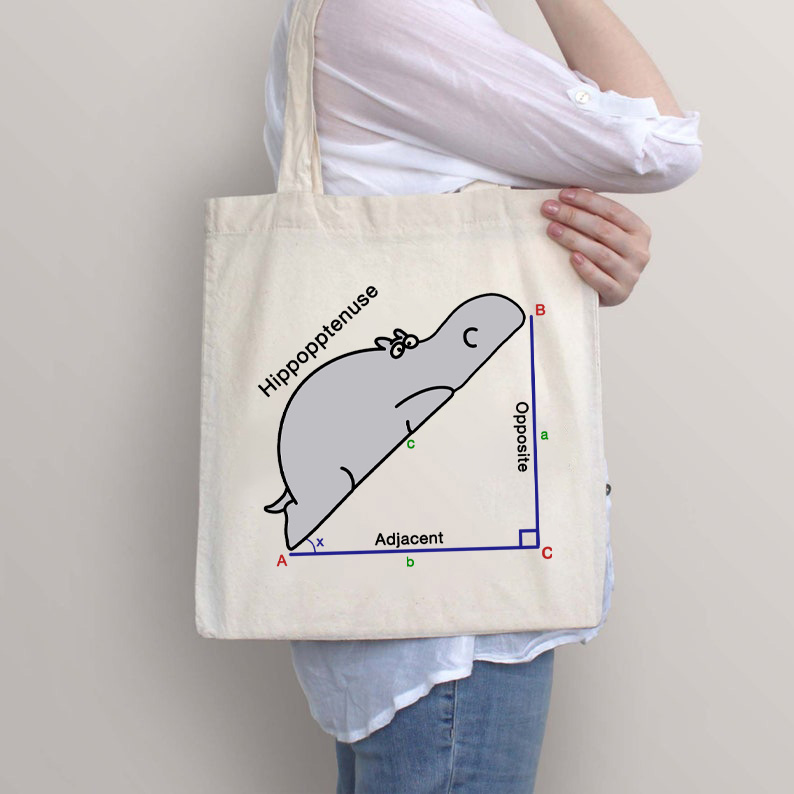 Hippopotenuse Tote Bag