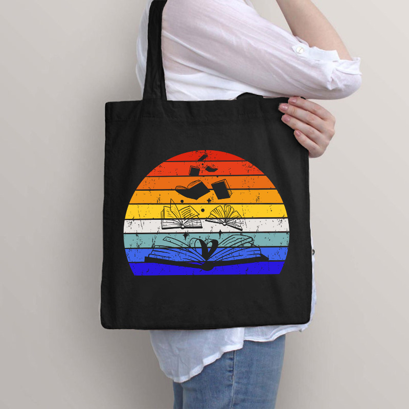 Retro Books Tote Bag