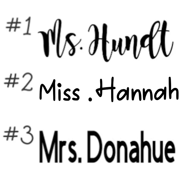 Personalized Teacher Pencil Name Plates