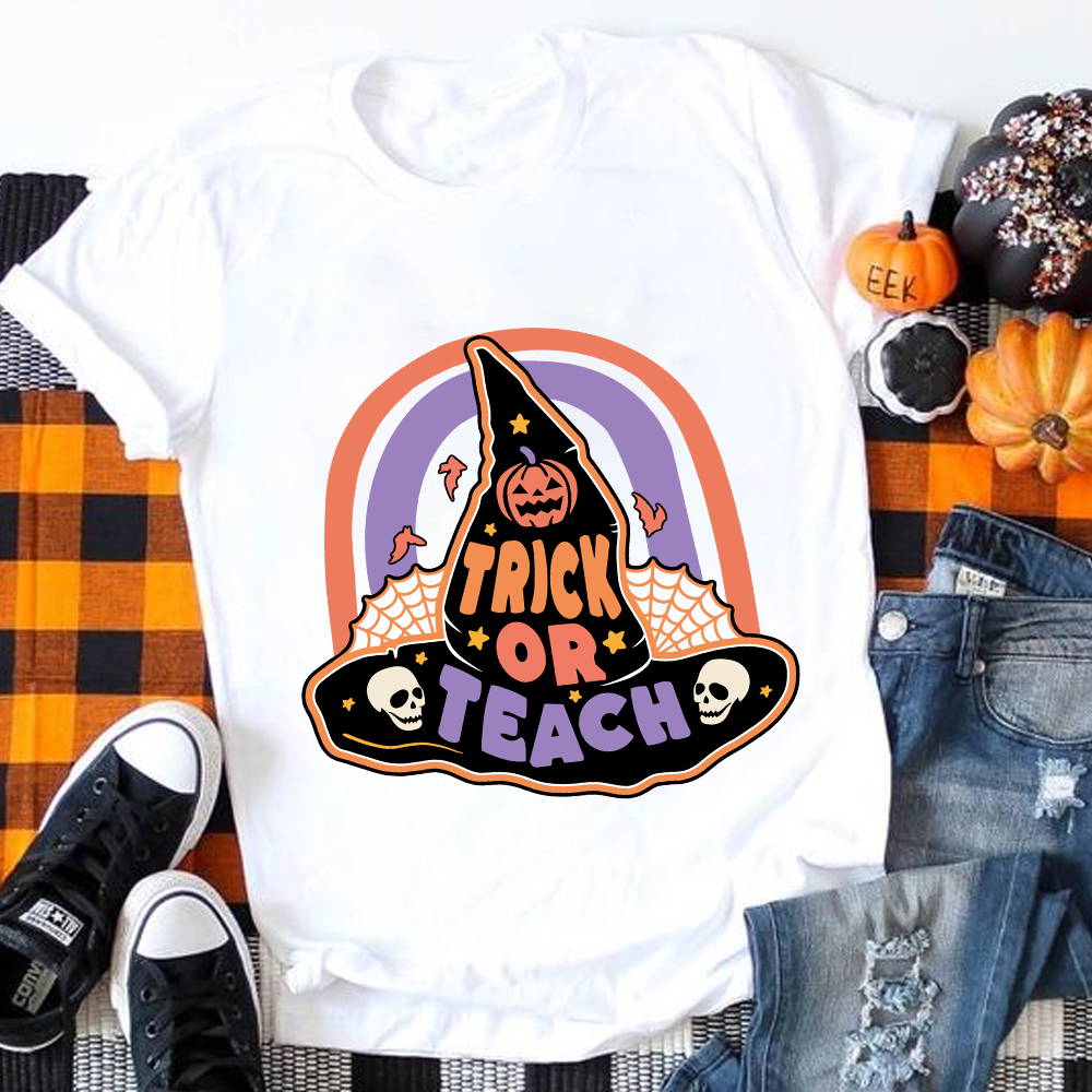 Trick Or Teach Magic Hat Teacher T-Shirt