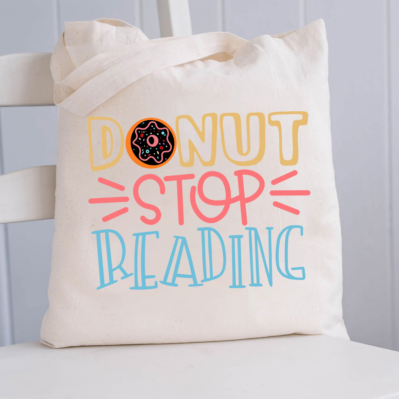 Dount Stop Reading Tote Bag