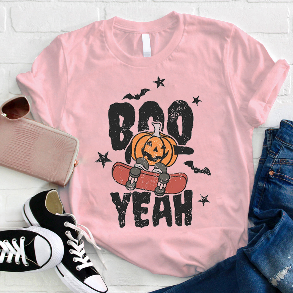 Boo Yeah Skateboard Teacher T-Shirt
