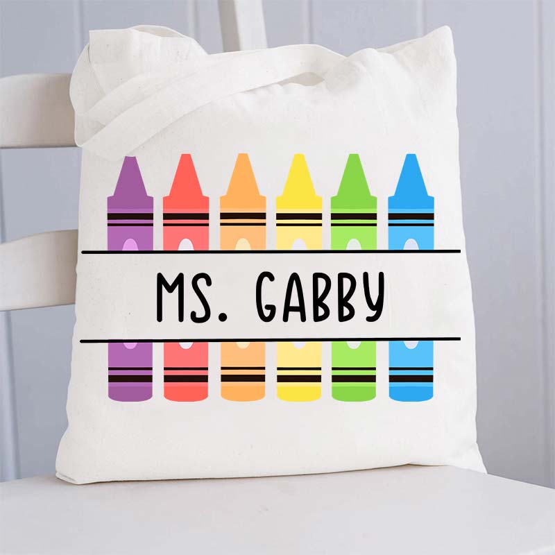 Personalized Penci Teacher Name Tote Bag