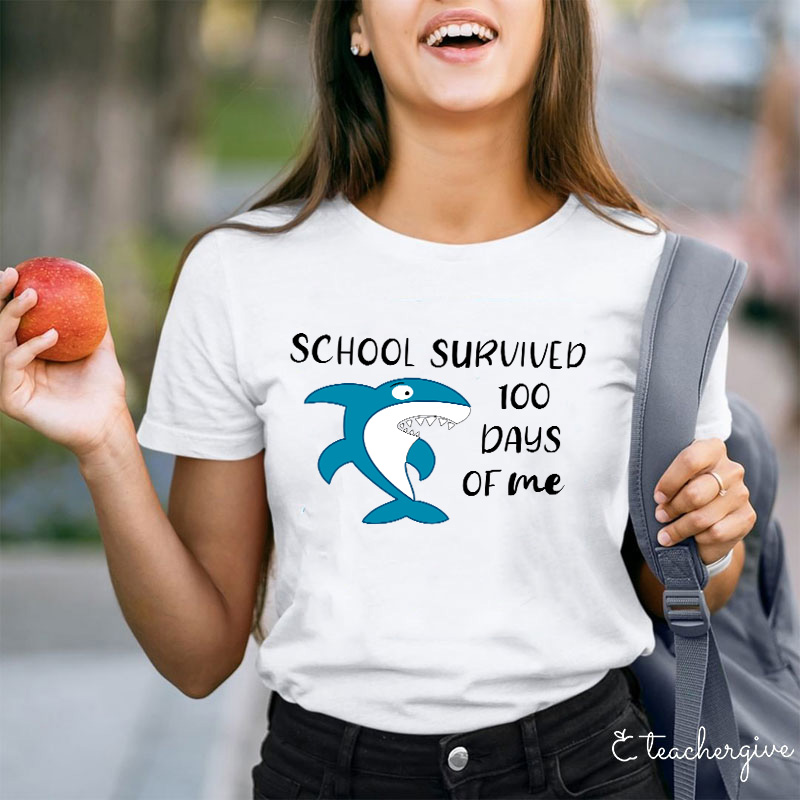 School Survived 100 Days Of Me Teacher T-Shirt